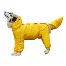 2020 New Wholesale Pet Outdoor Long Sleeve Clothes Waterproof Dog Raincoat with Reflective Stripes